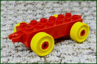 Lego® Duplo® Podvozek pro Auta Červený (Žlutá Kola) (Lego® Duplo®)