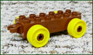 Lego® Duplo® Podvozek pro Auta Hnědý (Žlutá Kola) (Lego® Duplo®)