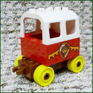 Lego® Duplo® Rytířský Vůz - Hnědý Podvozek/Bílá Střecha (Lego® Duplo®)