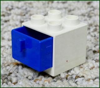 Lego® Duplo® Skříňka Malá Bílá/ Modrý Šuplík (Lego® Duplo®)