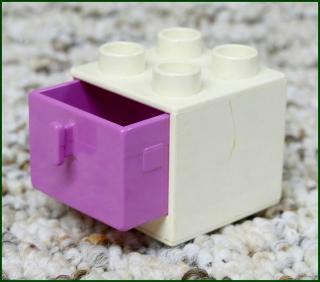 Lego® Duplo® Skříňka Malá Bílá/Růžový Šuplík (Lego® Duplo®)