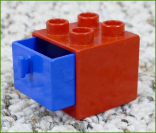 Lego® Duplo® Skříňka Malá Červená/Modrý Šuplík (Lego® Duplo®)