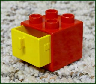 Lego® Duplo® Skříňka Malá Červená/Žlutý Šuplík (Lego® Duplo®)