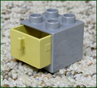 Lego® Duplo® Skříňka Malá Šedá/Béžový Šuplík (Lego® Duplo®)
