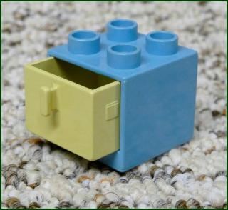 Lego® Duplo® Skříňka Malá Světle Modrá/Béžový Šuplík (Lego® Duplo®)