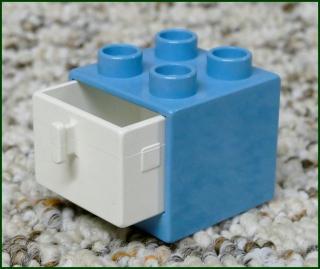 Lego® Duplo® Skříňka Malá Světle Modrá/Bílý Šuplík (Lego® Duplo®)