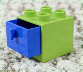 Lego® Duplo® Skříňka Malá Zelená/Modrý Šuplík (Lego® Duplo®)