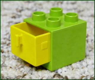 Lego® Duplo® Skříňka Malá Zelená/Žlutý Šuplík (Lego® Duplo®)