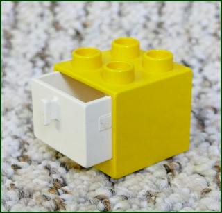Lego® Duplo® Skříňka Malá Žlutá/Bílý Šuplík (Lego® Duplo®)