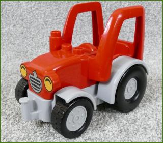 Lego® Duplo® Traktor Novější Červený - Šedá Kola (Lego® Duplo®)