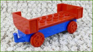 Lego® Duplo® Vagon - Dlouhý Podvozek s Červenou Korbou Bez Bočnic (Lego® Duplo®)