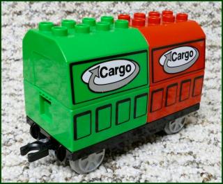 Lego® Duplo® Vagon - Kontejnery Cargo - Červený/Zelený (Lego® Duplo®)