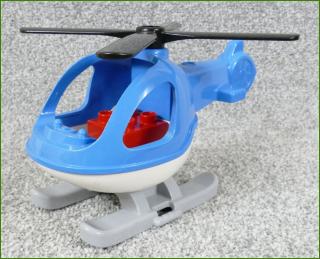 Lego® Duplo® Vrtulník Azurový Kulatý se Šedými Lyžinami (Lego® Duplo®)