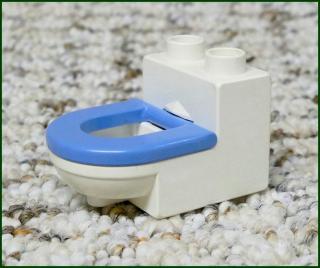 Lego® Duplo® Záchod Bílý (Modré Prkénko) (Lego® Duplo®)