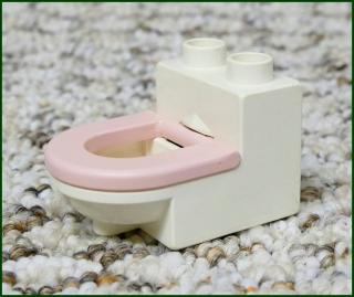 Lego® Duplo® Záchod Bílý (Světle Růžové Prkénko) (Lego® Duplo®)