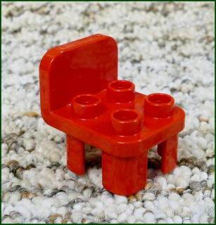 Lego® Duplo® Židlička Červená (Zaoblené Opěradlo) (Lego® Duplo®)