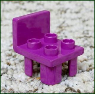 Lego® Duplo® Židlička Fialová (Hranaté Opěradlo) (Lego® Duplo®)