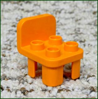 Lego® Duplo® Židlička Oranžová (Zaoblené Opěradlo) (Lego® Duplo®)