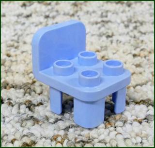 Lego® Duplo® Židlička Světle Modrá (Zaoblené Opěradlo) (Lego® Duplo®)