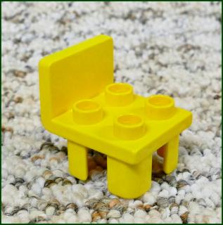 Lego® Duplo® Židlička Žlutá (Hranaté Opěradlo) (Lego® Duplo®)