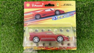 Model Autíčka Shell V-Power (Hotwheels) - Ferrari F50 - natahovací