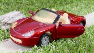 Model Autíčka Tins Toys - Porsche - natahovací