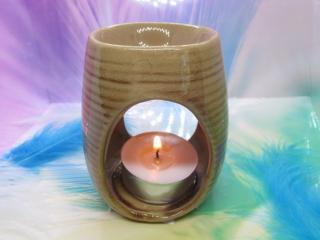 Aroma lampa keramická - pro vonné oleje a vosk (Určena pro čajovou svíčku - barva tmavě hnědá)