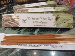 Bílá šalvěj  Eukalyptus - vonné tyčinky pro Očistu  Ochranu (vonné tyčinky White Sage  Eucalyptus, 15gr)
