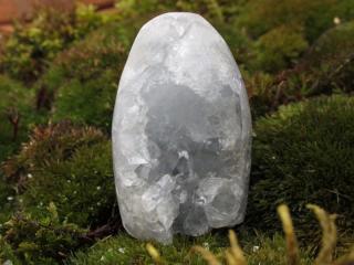 Drúza Celestin vajíčko - Andělský kámen, 133gr (surová celestýnová drůza, ohlazená)