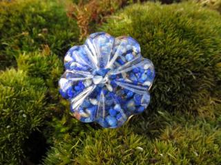 Orgonit květinka "Já vidím" aktivace 6. čakry (orgonitová květinka, lapis lazuli, vločky plátkové mědi, křišťál)