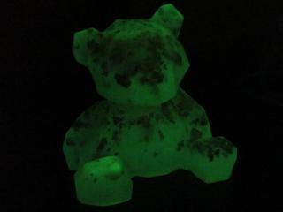 Orgonitový Medvídek světluška - ochránce domova (orgonit, medvěd, ve tmě svítící)