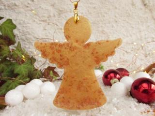 Orgonitový vánoční anděl - zlatě zářivý (Vánoční orgonit, Vánoční anděl )