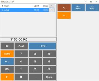 Software malá Pokladna pro EET