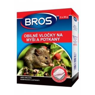 Rodenticid BROS obilné vločky na myši a potkany 5x20g