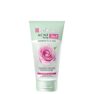 Agiva Cosmetics Nature of Agiva Čistící gel na obličej Acne Help 3v1 s růžovou vodou a tea tree 150 ml