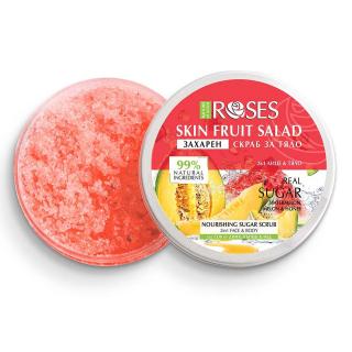 Agiva Cosmetics Nature of Agiva Přírodní cukrový peeling/scrub 2v1 s melounem, mangem a medem 200 ml