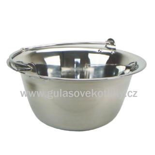 kotlík na guláš 6 l nerezový 1,2 mm LUX (gulášový kotlík nerezový 6 l - 1,2 mm LUX)
