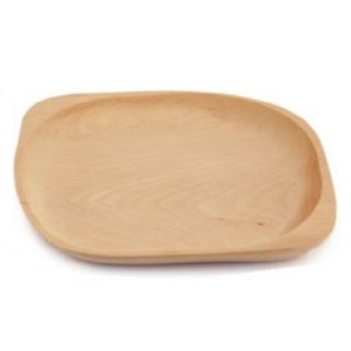 malý dřevěný talíř dubový (servírovací dřevěný talíř malý dub)