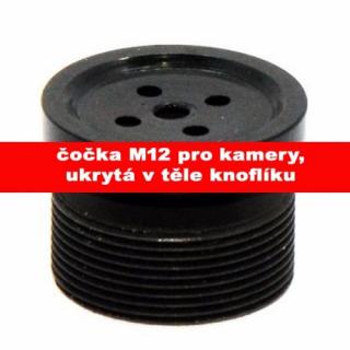 6mm dirková čočka - objektiv ukrytá v knoflíku pro IP kamery, skrytá montáž