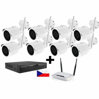 Kamerový WiFi / LAN IP set Zoneway - 8x 5MPx kamera NC950, rekordér NVR2104 a WiFi router