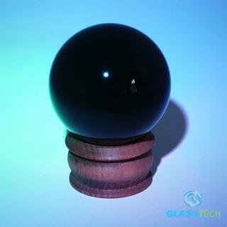Černá koule 60 mm se stojánkem - VÝHODNÝ KOMPLET ! (Černá věštecká koule o průměru 60 mm s dřevěným stojánkem 45 a příslušenstvím )