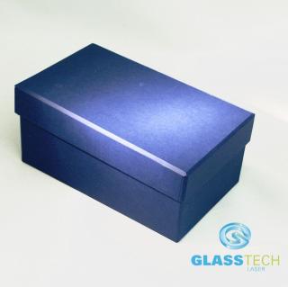 Dárková krabice M, koule 80+disk 120 mm (Modrá vypolstrovaná krabice na kouli (80 mm) a skl. disk (120 mm))