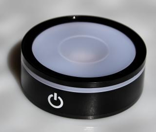 LED stojánek, na skl. koule černý (LED stojánek pro skleněnou kouli - černý)
