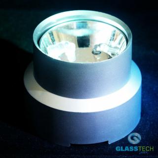LED stojánek svítící, na skl. koule - 6 LED diod (LED stojánek na skleněnou kouli - stříbrný, svítí bíle nebo barevně)