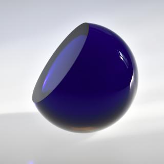 Modrá koule 120 mm, 2 plošky (Modré těžítko)