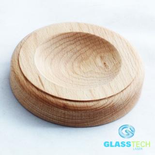 Světlý dřevěný stojánek  100 mm (Dřevěný stojánek vhodný pro koule o průměru 100 - 200 mm)