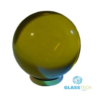 Žlutá skleněná koule 100 mm  (Žlutá skleněná koule o průměru 100 mm )