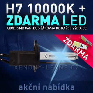 AKCE: Náhradní výbojka xenon H7 10000K do přestavbových HID sad (AKCE - ke každé zakoupené výbojce ZDARMA LED SMD parkovací žárovky )