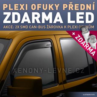 AKCE: Protiprůvanové ofuky pro Fiat Sedici, 5dv., r.v. 07- (Protiprůvanové plexi Fiat + LED parkovací žárovky ZDARMA)