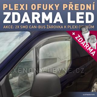 AKCE: Protiprůvanové ofuky pro Toyota Auris, 3dv., r.v. 07- (Protiprůvanové plexi Toyota + LED parkovací žárovky ZDARMA)